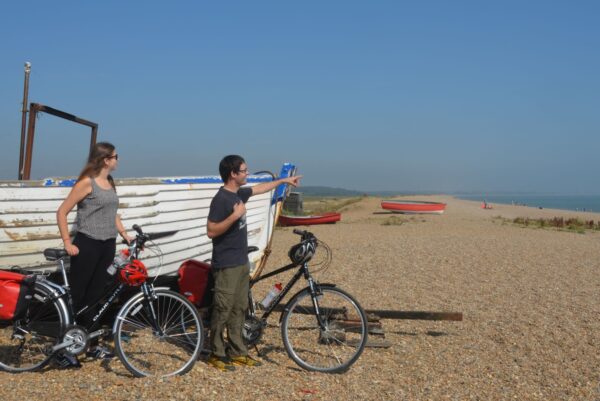 Dunwich beach Suffolk by bike