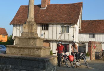 Cycling in the Suffolk wool town of Lavenham