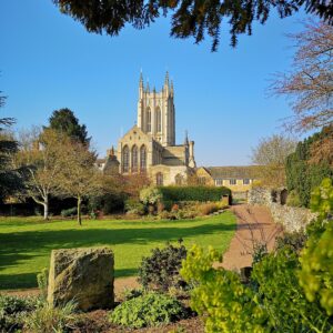 Abbey Gardens and Bury St Edmunds Cathedral Suffolk 