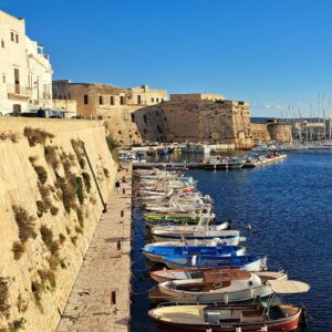 Gallipoli harbour in Italy with Cycle Breaks 