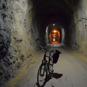 Acedo Tunnel cycling the greenway in Spain's Basque region