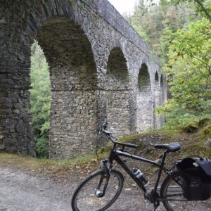 Aqueduct on greenway cycle route in Spain's Basque region