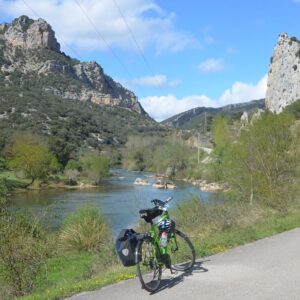 Cycling the Ebro gorge on La Rioja wine country Green Spain bike tour