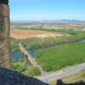 San Vicente bridge La Rioja wine country Green Spain