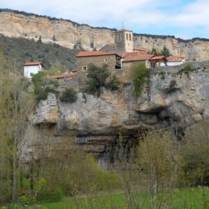 Puentedey hilltop village La Rioja wine country Green Spain